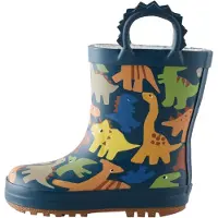 Next Regenlaarzen 'Warm Lined' blauw / navy / geel / oranje