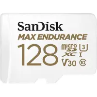 SanDisk Max Endurance - Flashgeheugenkaart (inclusief microSDXC-naar-SD-adapter) - 128 GB - Video Class V30 / UHS-I U3 / Class10 - microSDXC UHS-I