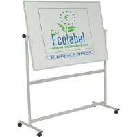 Franken Verrijdbaar whiteboard U-Act! Line, liggend formaat, 2-zijdig te gebruiken, wit geëmailleerd staal & aluminium, magnetisch, opbergstrip, B 1700 x H 1930 mm