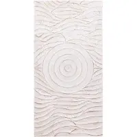 Ptmd Jazel OffWhite MDF Wallpanel Circle Wave Pattern S