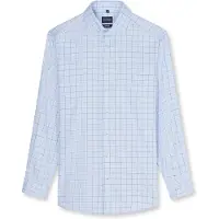 Olymp Luxor Overhemd Multicheck Blauw | Lichtblauw | Maat 42