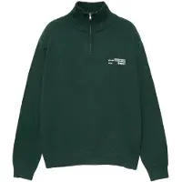Pull&Bear Trui donkergroen / wit