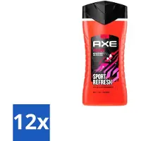 Axe 12 x – Douchegel – Sport Refresh – 250 ml - Douchegel Sport - Verfrissende Douchegel - Menthol Douchegel - Sportieve Geur - Frisse Boost