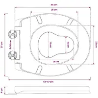 vidaXL Toiletbril Wit 47 x 37 x 4 cm Duroplast