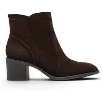 Tamaris Dames Mocca Brown Suède Leren Enkellaarzen met hakken - 25313-47