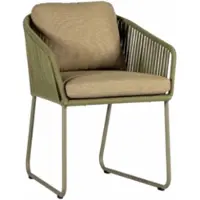 Yoi Tuinstoel Calera Stoel Olive + Kussens Multigreen
