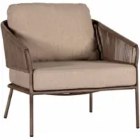 Yoi Tuinstoel Forio Fauteuil Toffee + Kussens Flax Beige
