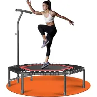 ALLVIA Fitness Trampoline - Sporttrampoline Fitness - Sporttrampoline - Zwart - 95cm x 95cm x 22cm