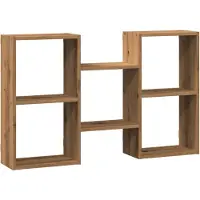 vidaXL Wandschap 96x18x60 cm bewerkt hout artisanaal eikenkleurig