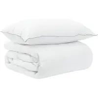 vidaXL Dekbed en Kussen Set 2 st 140 x 200 cm Zomer 720 g/pc Wit
