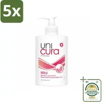Unicura 5 x Vloeibare Handzeep Mild 250 ml - Grootverpakking - Handzeep - Antibacterieel - Mild - Hygiëne - Handen Reinigen