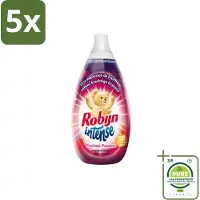 Robijn 5 x Intense - Wasverzachter - Intense Fuchsia Passion - 870ml - 58 Wasbeurten - Grootverpakking - Wasverzachter - Fuchsia Passion - Geur - Frisheid - Zomerbloemen