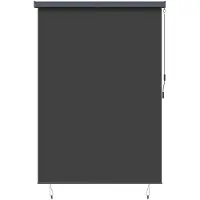 vidaXL Rolgordijn Antracietkleurig 180 x 250 cm Stof en Aluminium