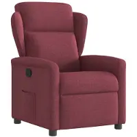 vidaXL Fauteuil verstelbaar stof wijnrood