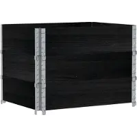 vidaXL Plantenbak 80x60 cm massief grenenhout zwart