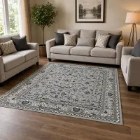 Muratap Nain klassiek vintage oosters vloerkleed zilver- 140x200 cm