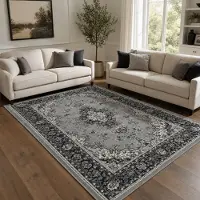 Muratap Nain klassiek vintage oosters vloerkleed medaillon zilver- 160x230 cm
