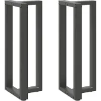 vidaXL Bartafelpoten 2 st T-vormig 50x35x(100-101) cm staal antraciet
