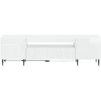 vidaXL LED-TV-kast HAARLEM, 153 x 35 x 43 cm, hoogglans wit