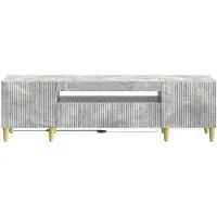 vidaXL LED tv-meubel ARNHEM 153 x 35 x 43 cm Betongrijs Bewerkt hout