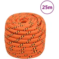vidaXL Boottouw 20 mm 25 m polypropyleen oranje