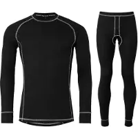 Top Swede : 9935 Set Base Layer, Maat XS Zwart