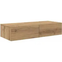 vidaXL Wandschap met lades 80x33x17 cm bewerkt hout artisanaal eiken