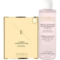 Erthskin London Vitamine C Hydrogel Oogkussentjes + Micellair Water met Rozemarijnextract 1 St