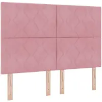 vidaXL Boxspringbed met matras en hoofdeinde, roze, 140 x 200 cm, fluweel