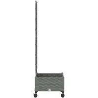 vidaXL Tuinsteker met schutting en wielen Lichtgrijs PP