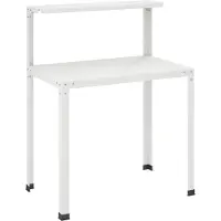 vidaXL Planttafel 60 x 50 x 104 cm Gepoedercoat staal Wit