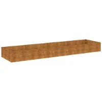 vidaXL Plantenbak verhoogd 387x100x36 cm cortenstaal