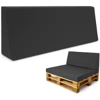 Amazinggirl Paletkussens Outdoor Europallet Rugkussen 120x40 cm - Schuimrubber zitkussen voor pallets en palletbank Grafiet