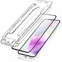 3MK , Screenprotector Gehard Glas geschikt voor Galaxy A56 2 Stuks, Zwart / Transparant