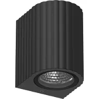 Ks Verlichting - wandlamp - Oscar - downlighter - zwart - GU10 - aluminium - rond - IP65