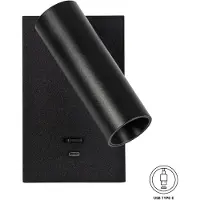 Ks Verlichting wandlamp - Elias - bedlampje - richtbaar - schakelaar - zwart - GU10 - aluminium
