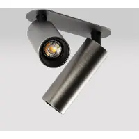 Ks Verlichting spot - Vigo - gun metal - 2lichts - plafondlamp - inbouw - dimbaar - GU10 - aluminium