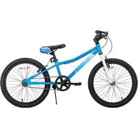 Happiq Kindermountainbike – Voor jongens en meisjes – Single Speed, dubbele handremmen en standaard – Blauw, 51 cm