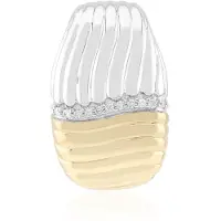 Cavill - Elegante Zilveren Hanger - 925 Sterling Zilver Gerhodineerd - 11x Afrikaanse I1(G) Diamanten 0,055 ct - Ronde Briljant, Luxe Sieraad Dames
