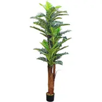 Decovego Kunstmatige Royal Palm Kokospalm Echt Hout Decoratie Bininnen 180cm