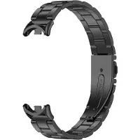 INF Metalen band compatibel met Xiaomi Mi Band 8/9/10 - Veerstaafontwerp - Roestvrij staal Black