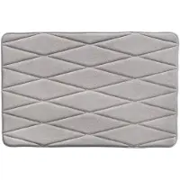 Hamat California Winding Grijs Badkamermat 58x90 cm – Zachte Badmat – Antislip Douchemat – Comfortabele Badkamermat