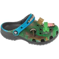 Crocs Open schoenen 'Minecraft' lichtblauw / bruin / groen / offwhite
