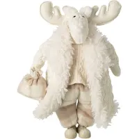 J-Line Eland jas beige/wit - 48 x 31.5 x 19 cm