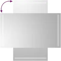 vidaXL - Badkamerspiegel - LED - 40x70 - cm