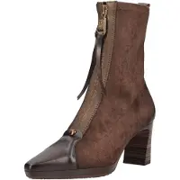 Hispanitas Dames Bruine leren Bangkok enkellaarsjes (39), Leer, 3 tot 5 cm, Ritssluiting, Casual HI265085
