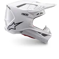 Alpinestars Supertech S-M10 Solid Helm Ece 22.06 Wit Glanzend Maat XL