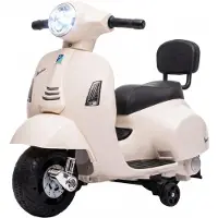 AIYAPLAY Electric Ride-on Motorcycle-Kunststoff, Stahl-66,5L x 38B x 52H cm-Weiß
