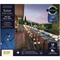 Lumineo Kerstverlichting op zonne-energie | 18 meter | Warm wit | 240 lampjes |