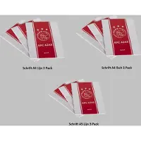 Ajax Schriftenset 3 Pack A4 Ruit, 3 Pack A4 Lijn & 3 Pack A5 - school - voetbal - Amsterdam-